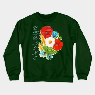 Summer field flowers very often you can find on Ukrainian fields Crewneck Sweatshirt